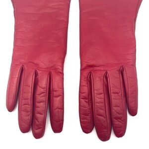 Holt Renfrew Red Leather Gloves Size 6.5

Regular price